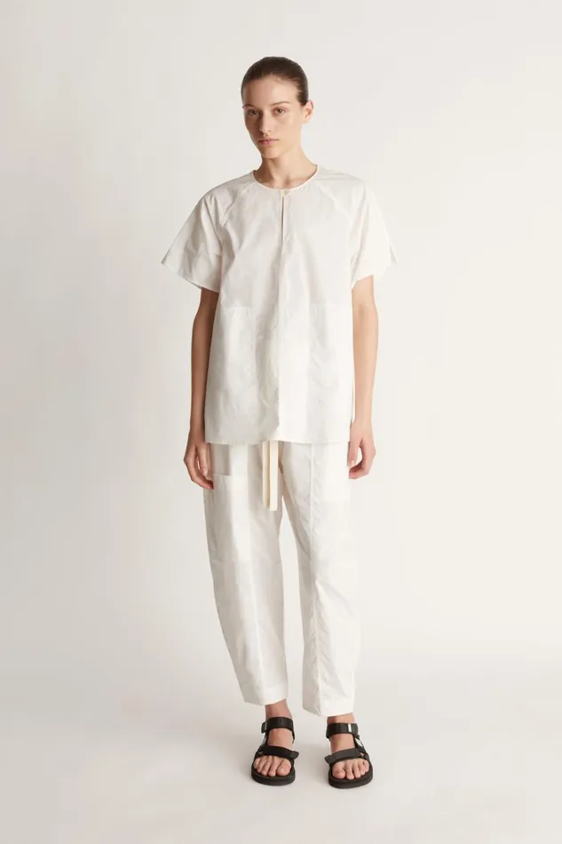 Women Tops And Shirts Lee Mathews LM Poplin Tee Natural