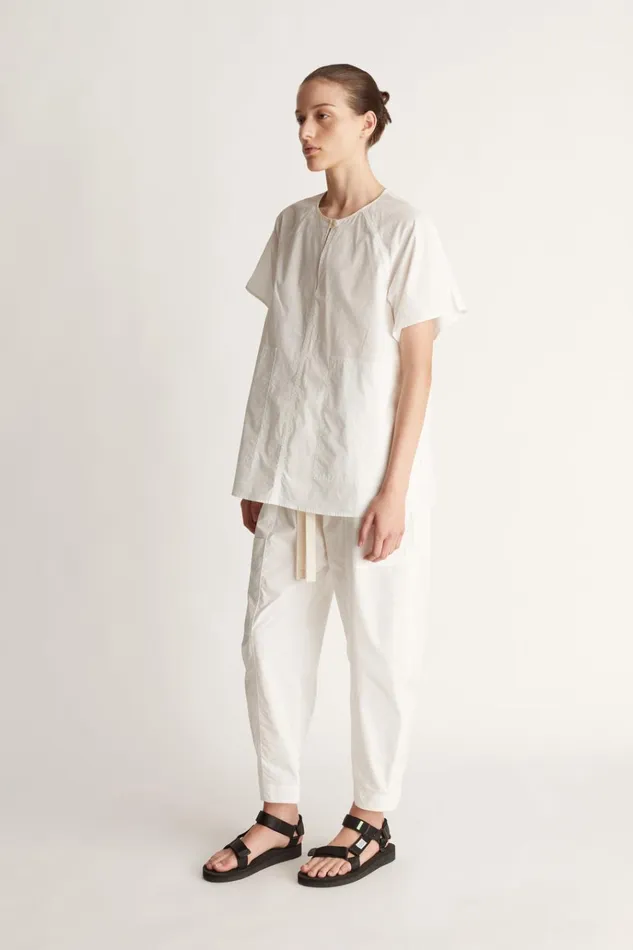 Women Tops And Shirts Lee Mathews LM Poplin Tee Natural
