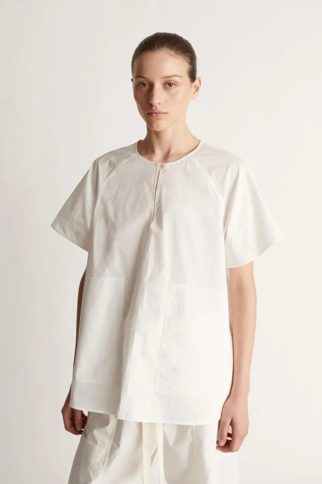 Women Tops And Shirts Lee Mathews LM Poplin Tee Natural