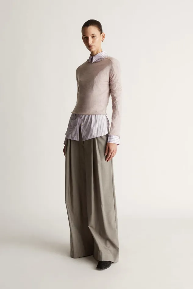 Women Tops And Shirts Lee Mathews Mila LS Top Mauve
