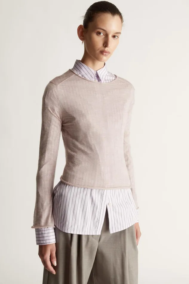 Women Tops And Shirts Lee Mathews Mila LS Top Mauve