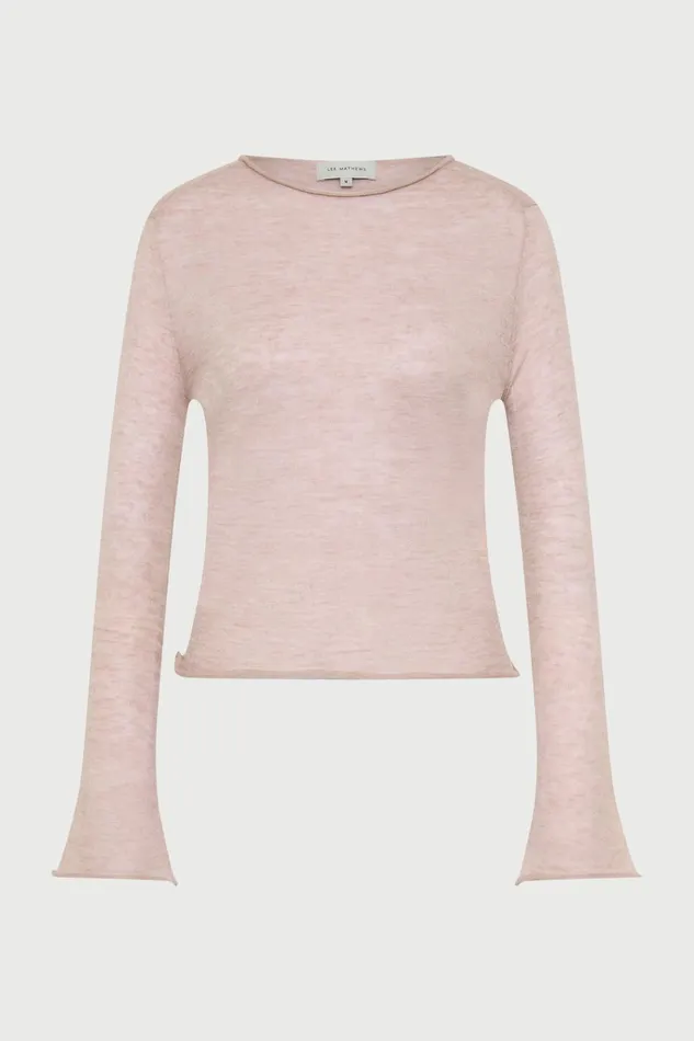 Women Tops And Shirts Lee Mathews Mila LS Top Mauve