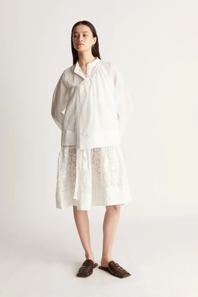 Women Tops And Shirts Lee Mathews Theresa Blouse White