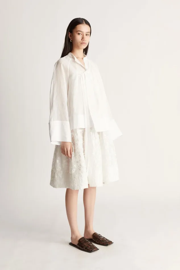 Women Tops And Shirts Lee Mathews Theresa Blouse White