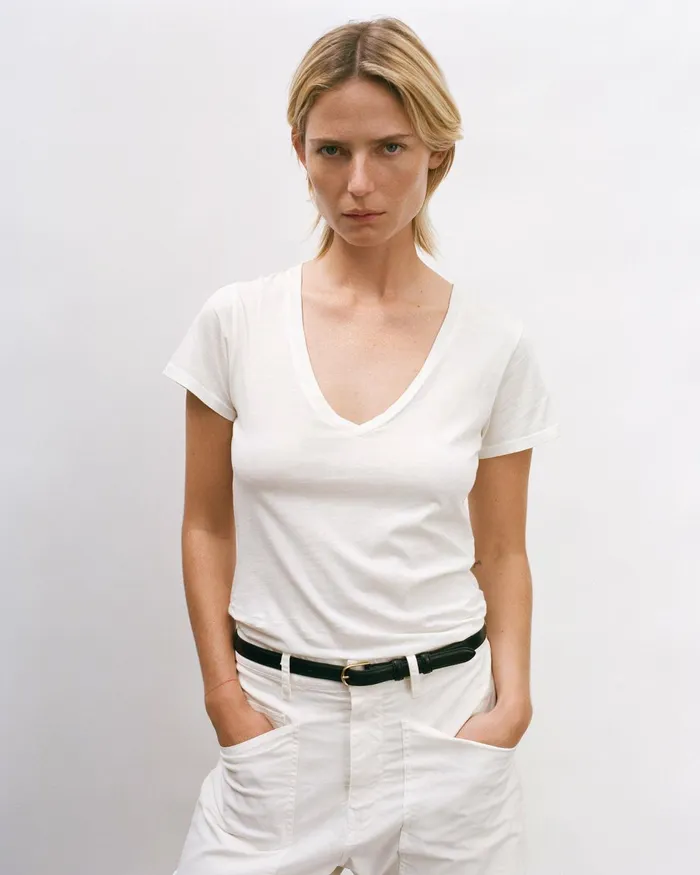 Women Tops Nili Lotan CAROL TEE White