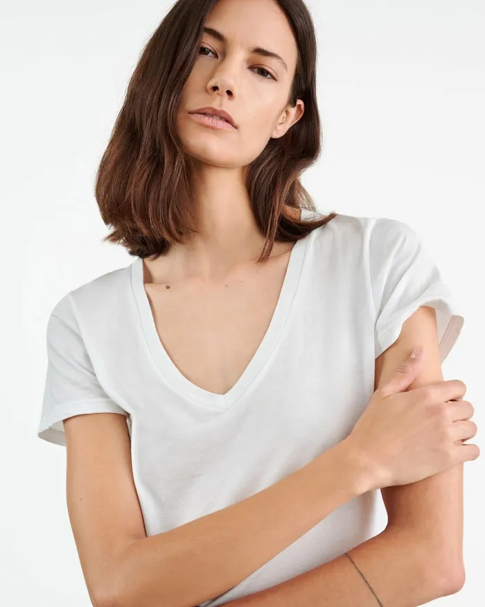 Women Tops Nili Lotan CAROL TEE White