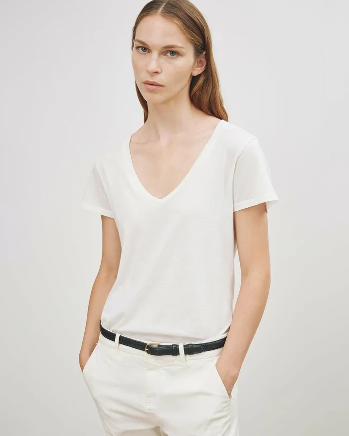 Women Tops Nili Lotan CAROL TEE White