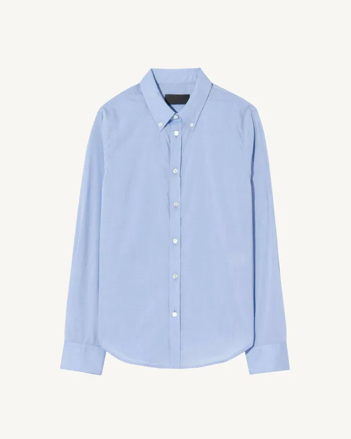 Women Tops Nili Lotan DYLLAN SHIRT Light Blue