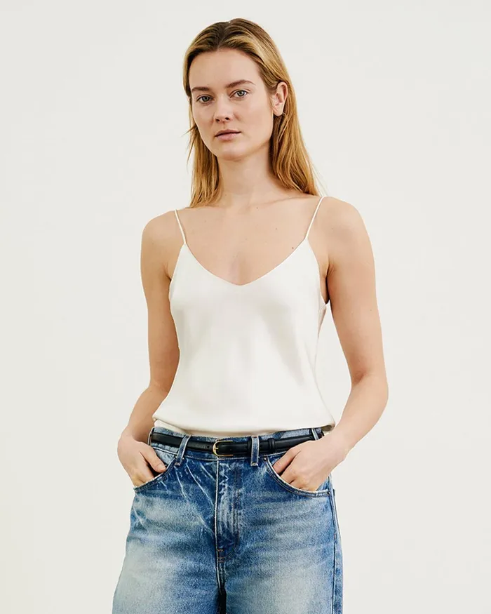 Women Tops Nili Lotan ISABELLA CAMI TOP Ivory