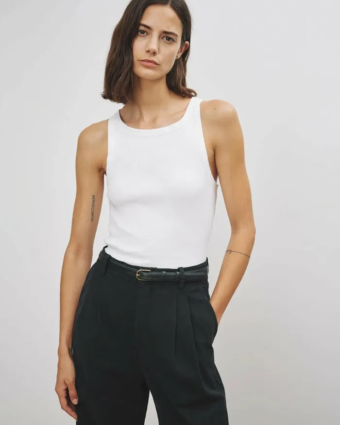 Women Tops Nili Lotan JENNIFER TANK White