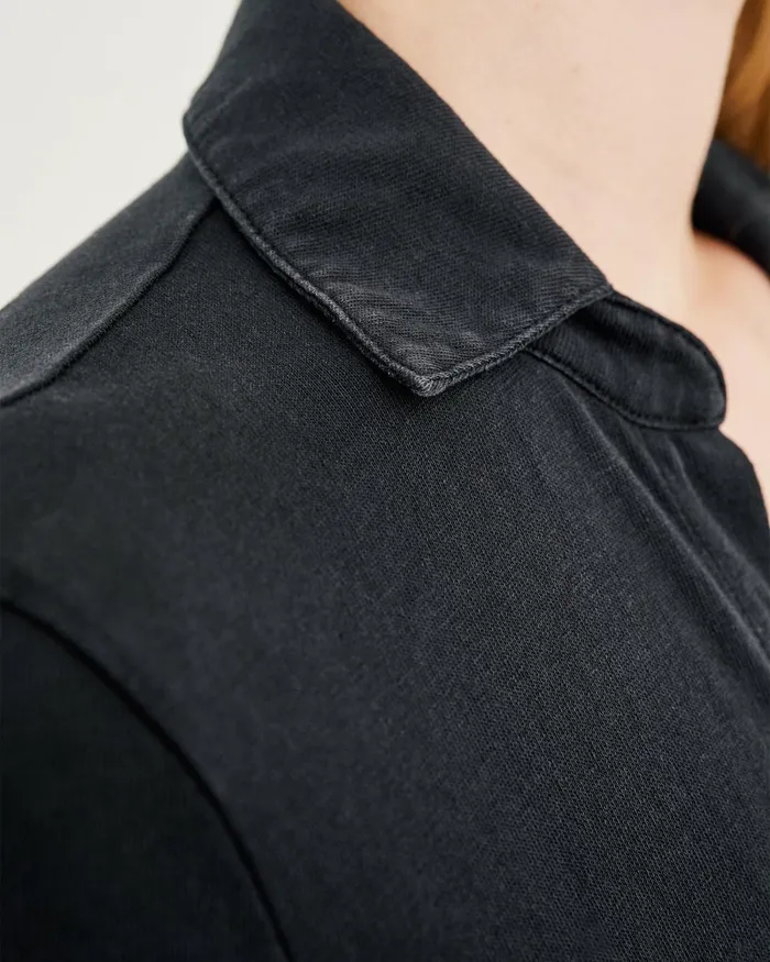 Women Tops Nili Lotan LIAM SHIRT Jet Black