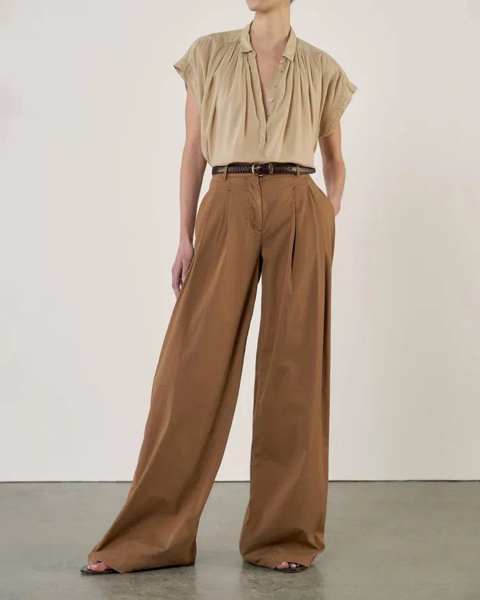 Women Tops Nili Lotan NORMANDY BLOUSE Ivory