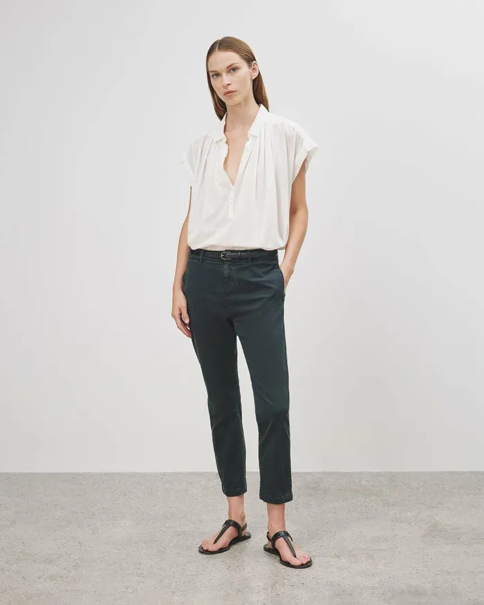 Women Tops Nili Lotan NORMANDY BLOUSE Ivory