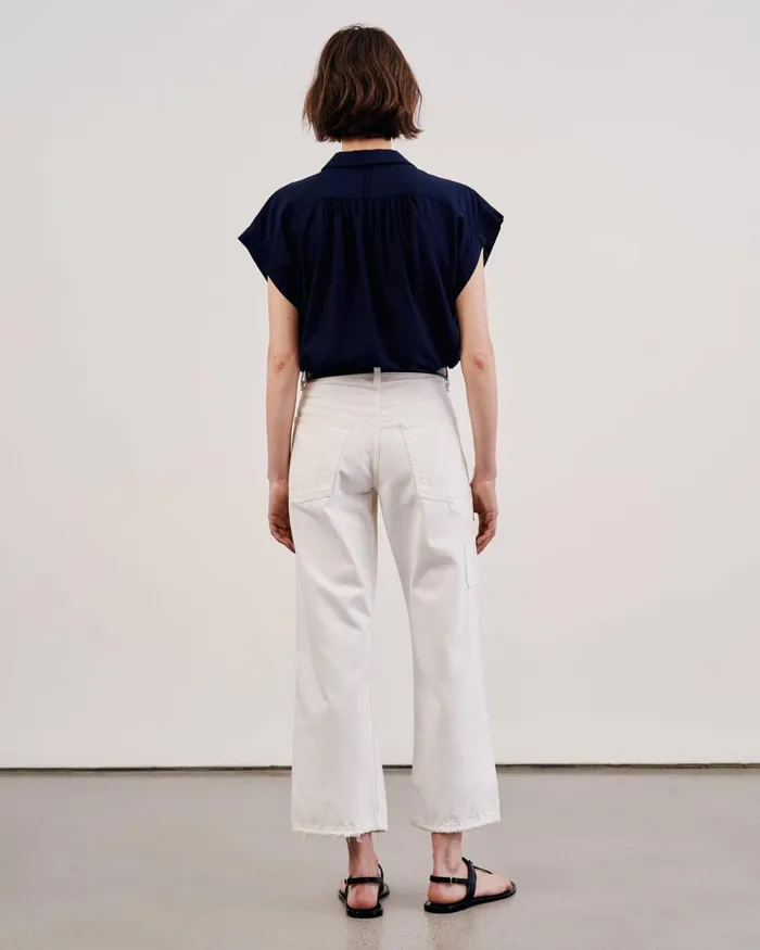 Women Tops Nili Lotan NORMANDY BLOUSE Ivory