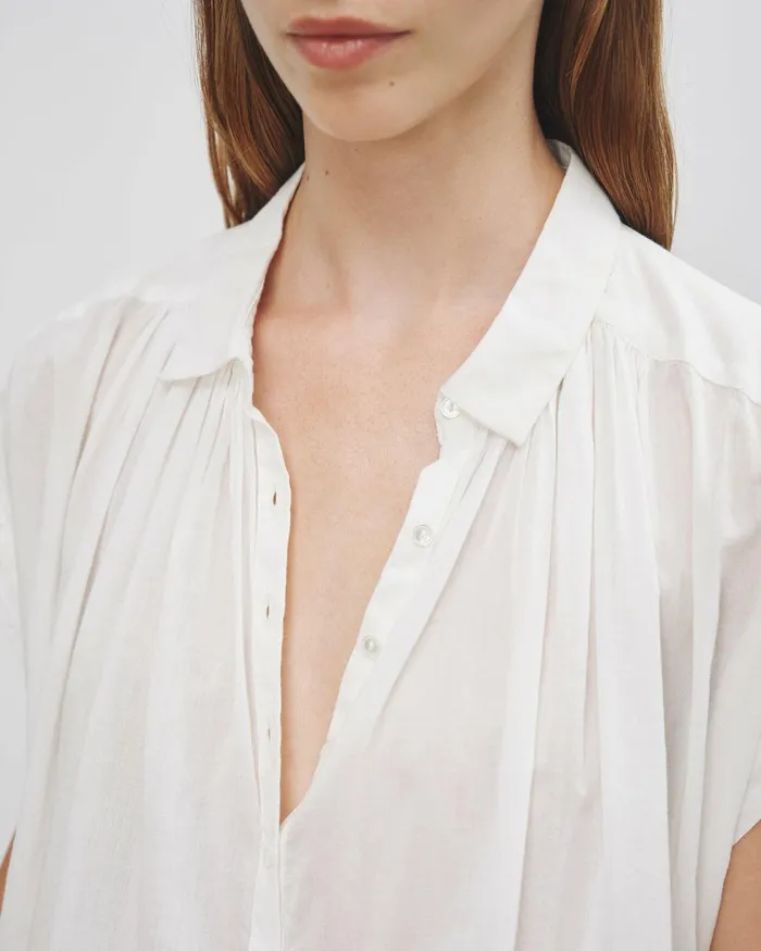 Women Tops Nili Lotan NORMANDY BLOUSE Ivory