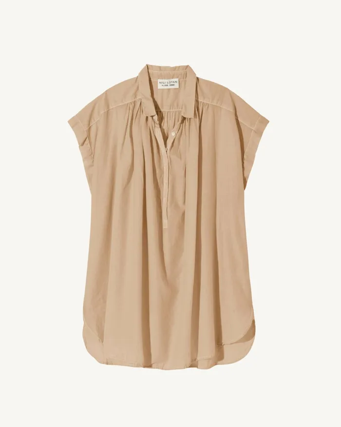 Women Tops Nili Lotan NORMANDY BLOUSE Ivory