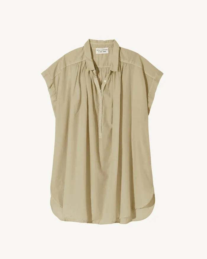 Women Tops Nili Lotan NORMANDY BLOUSE Ivory