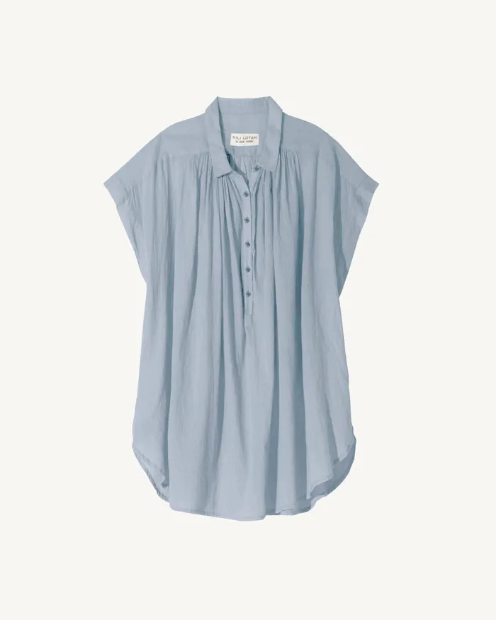 Women Tops Nili Lotan NORMANDY BLOUSE Ivory