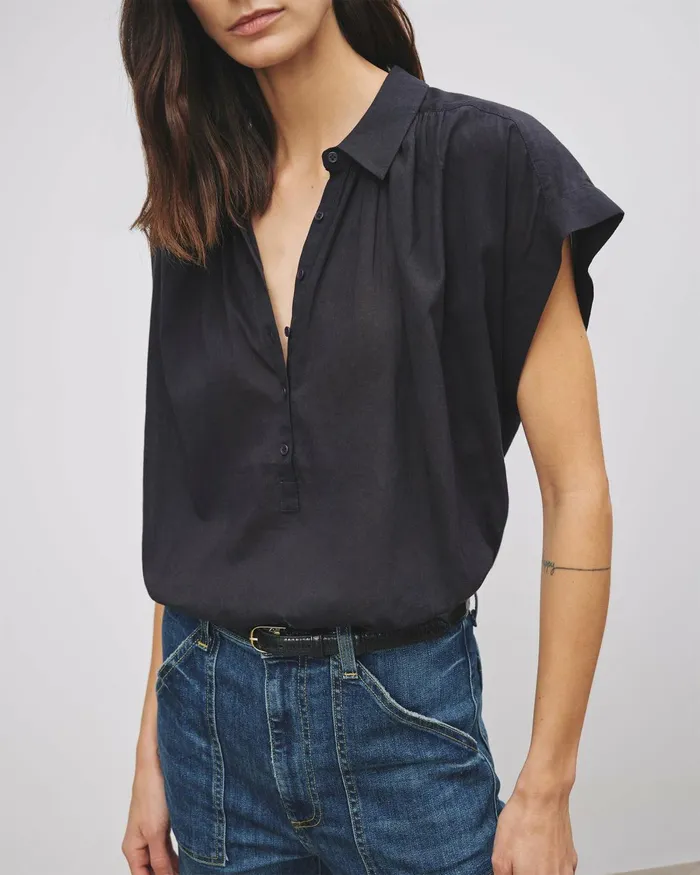Women Tops Nili Lotan NORMANDY BLOUSE Ivory