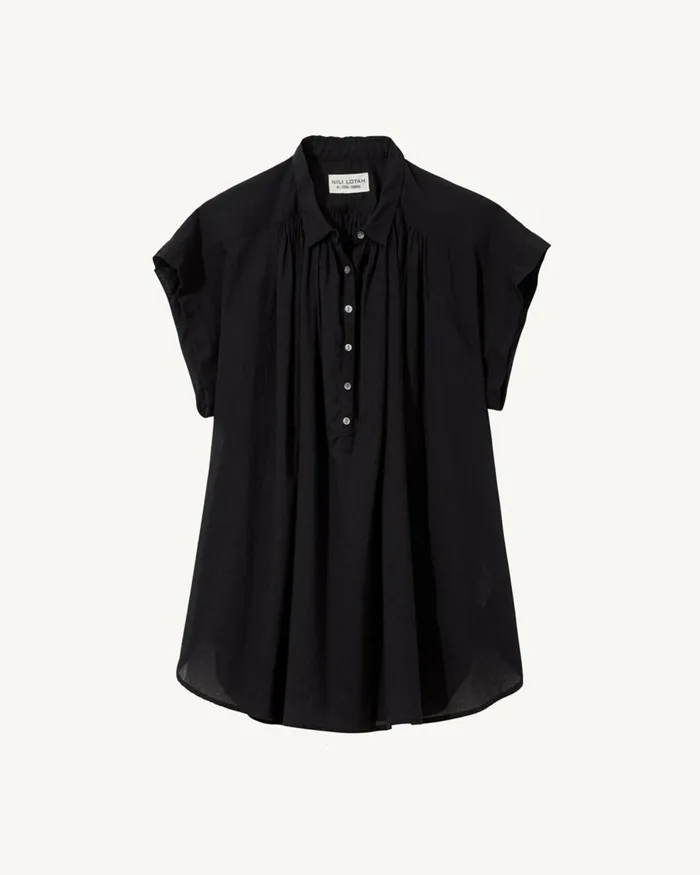 Women Tops Nili Lotan NORMANDY BLOUSE Ivory