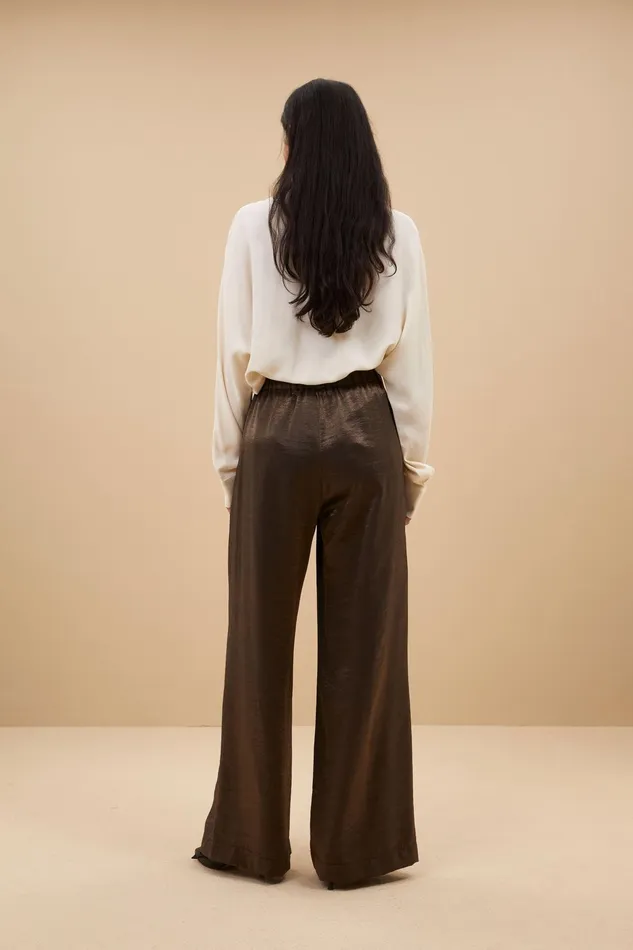 Women Trousers Bybar Benji Metallic Pants Bronze