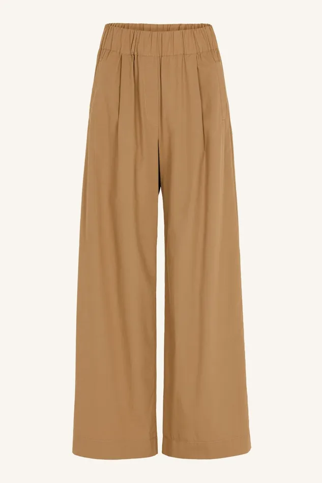 Women Trousers Bybar Benji Poplin Pants Camel Women Trousers Bybar Benji Poplin Pants Camel