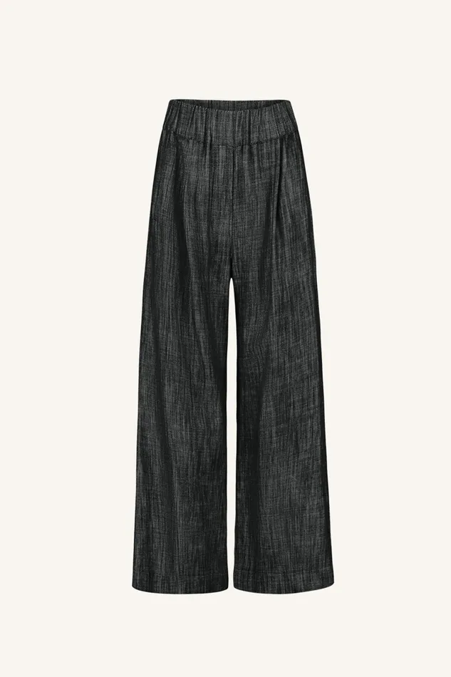 Women Trousers Bybar Benji Twill Pants Jet Black