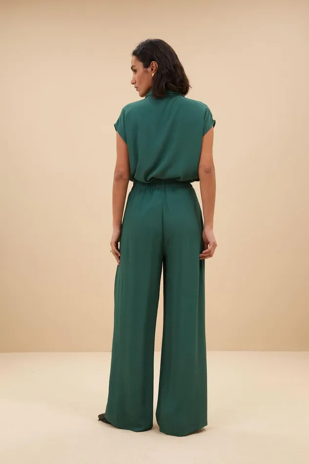 Women Trousers Bybar Benji Viscose Pants Deep Green Women Trousers Bybar Benji Viscose Pants Deep Green
