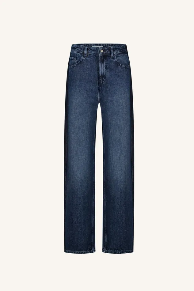 Women Trousers Bybar Two Tone Pants Denim Women Trousers Bybar Two Tone Pants Denim