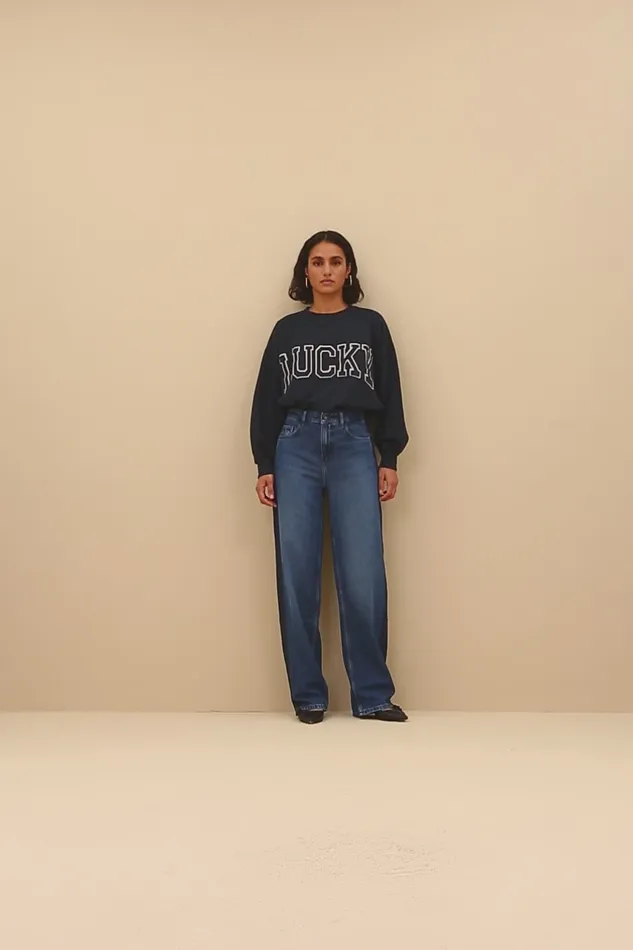 Women Trousers Bybar Two Tone Pants Denim Women Trousers Bybar Two Tone Pants Denim