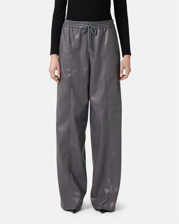Women TROUSERS Iceberg Joggers Fit Trousers In Faux Leather
