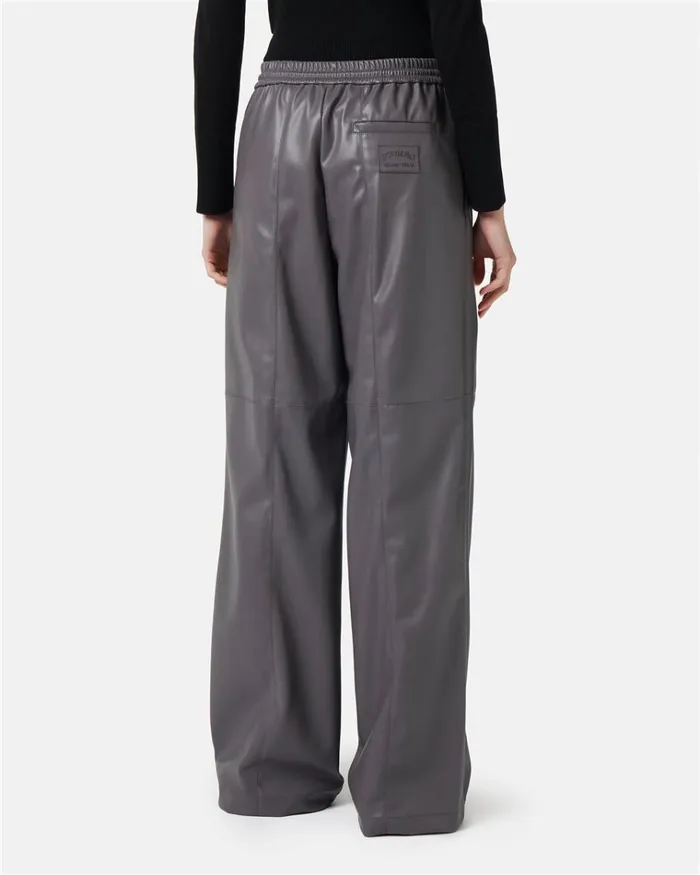 Women TROUSERS Iceberg Joggers Fit Trousers In Faux Leather Women TROUSERS Iceberg Joggers Fit Trousers In Faux Leather