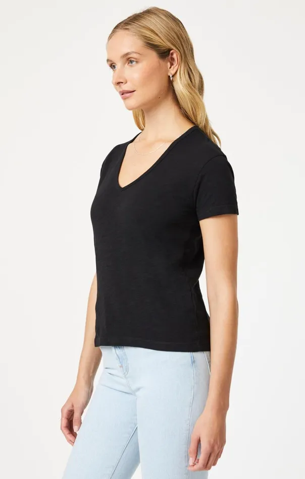 Women VNeck TShirt In Black Mavi Jeans Tops and TShirts Women VNeck TShirt In Black Mavi Jeans Tops and TShirts