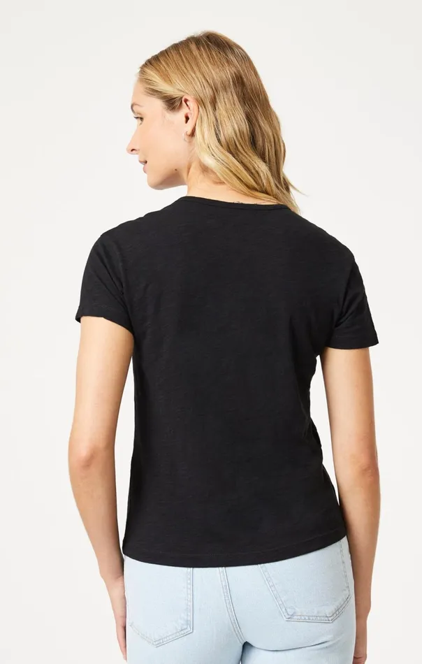 Women VNeck TShirt In Black Mavi Jeans Tops and TShirts Women VNeck TShirt In Black Mavi Jeans Tops and TShirts
