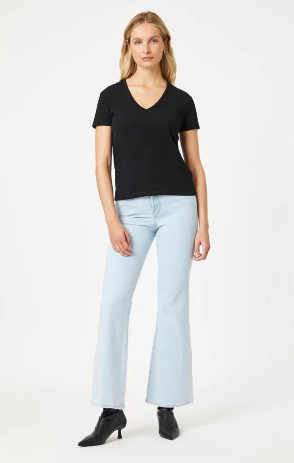 Women VNeck TShirt In Black Mavi Jeans Tops and TShirts Women VNeck TShirt In Black Mavi Jeans Tops and TShirts
