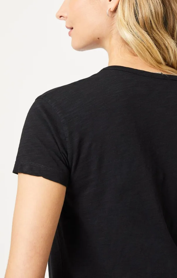 Women VNeck TShirt In Black Mavi Jeans Tops and TShirts Women VNeck TShirt In Black Mavi Jeans Tops and TShirts