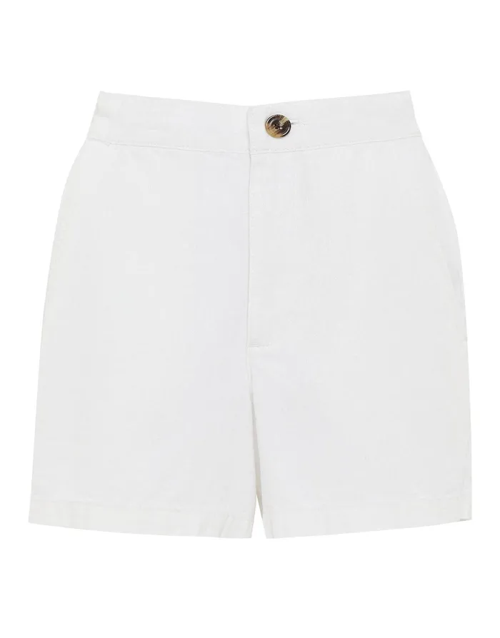 Women White Linen Blend Button Up Shorts White Threadbare Linen Women White Linen Blend Button Up Shorts White Threadbare Linen