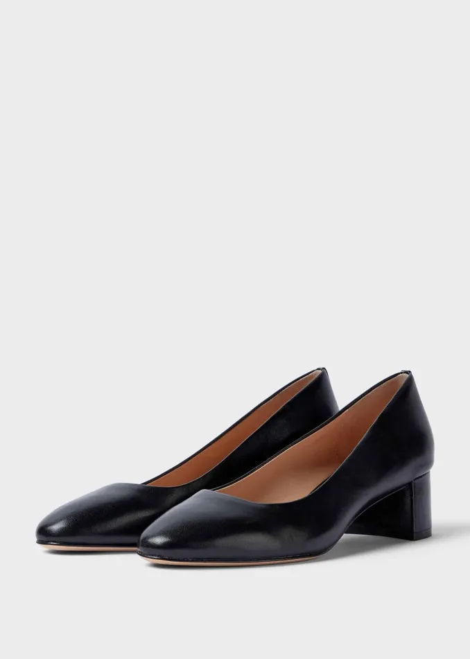 Womens Abbey Leather Court Shoes Black Hobbs Court Shoes For Sale
