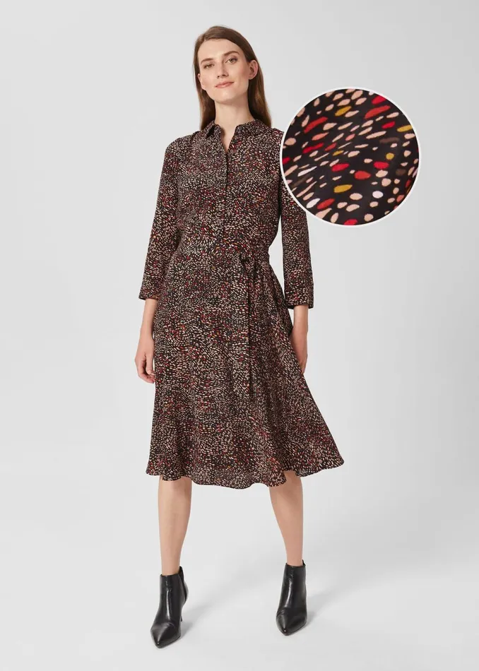 Womens Alex Printed Shirt Dress Black Multi Hobbs Dresses Popular