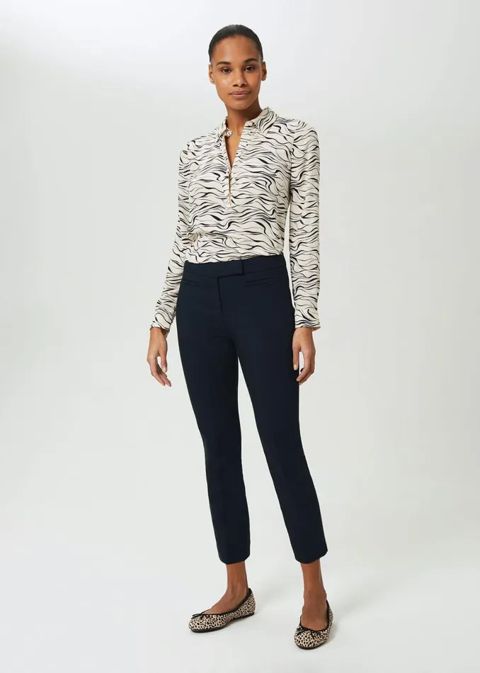 Womens Annie Slim Trousers With Stretch Navy Hobbs Trousers