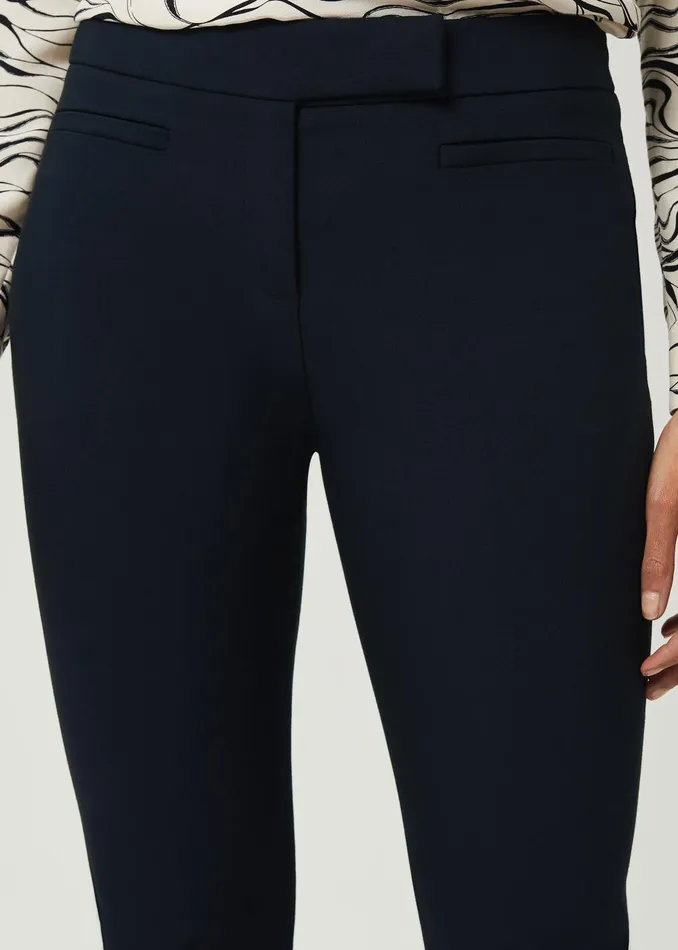 Womens Annie Slim Trousers With Stretch Navy Hobbs Trousers