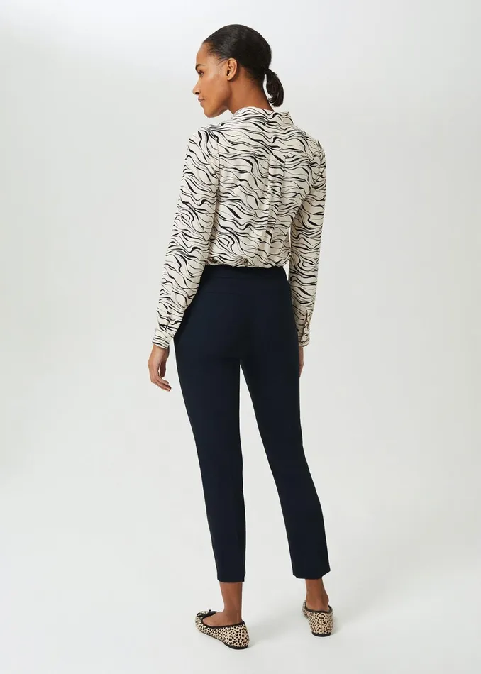 Womens Annie Slim Trousers With Stretch Navy Hobbs Trousers