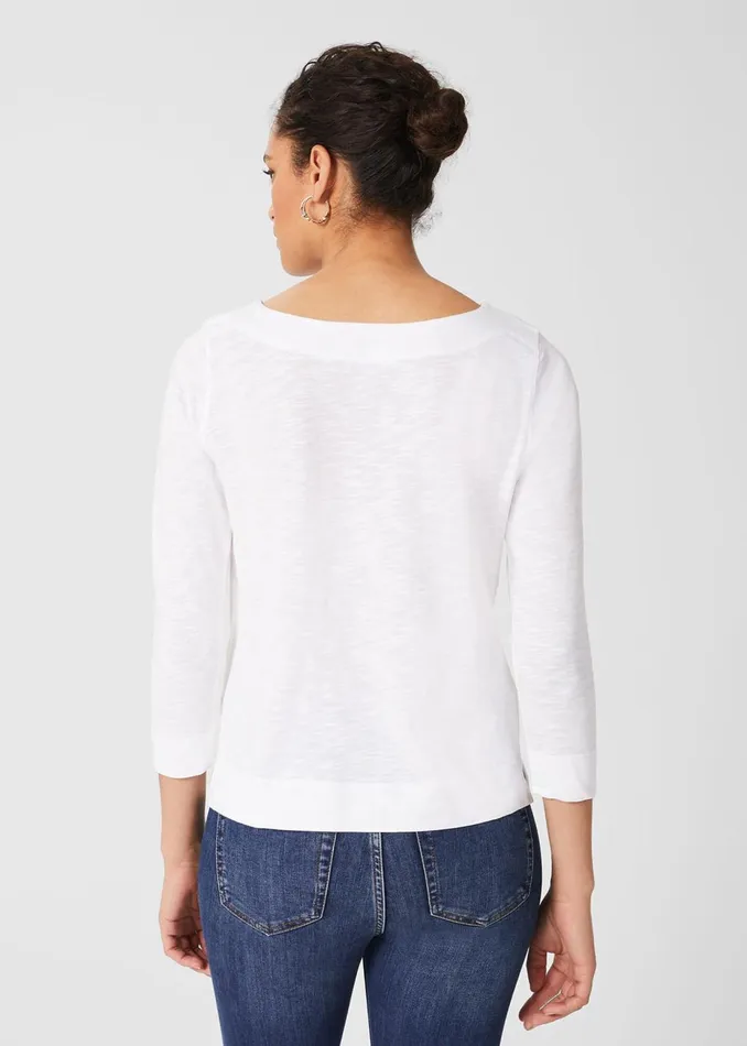 Womens Avia Cotton Slub TShirt White Hobbs Tops Gift Ideas