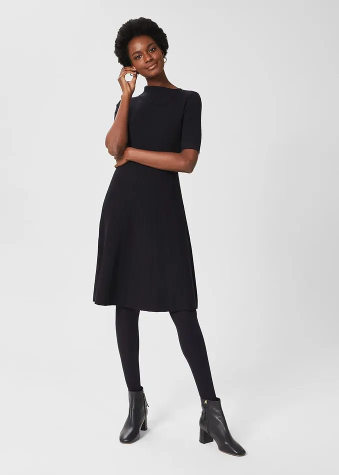 Womens Bexley Knitted Dress Navy Hobbs Dresses Gift for Friend