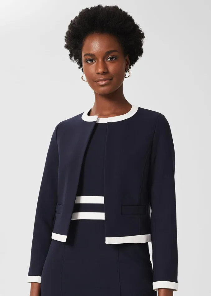 Womens Candice Jacket Navy Ivory Hobbs Coats and Jackets For Sale