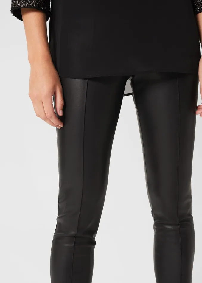 Womens Carey Faux Leather Legging Black Hobbs Trousers
