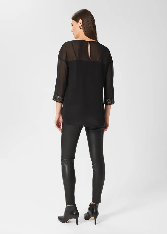 Womens Carey Faux Leather Legging Black Hobbs Trousers