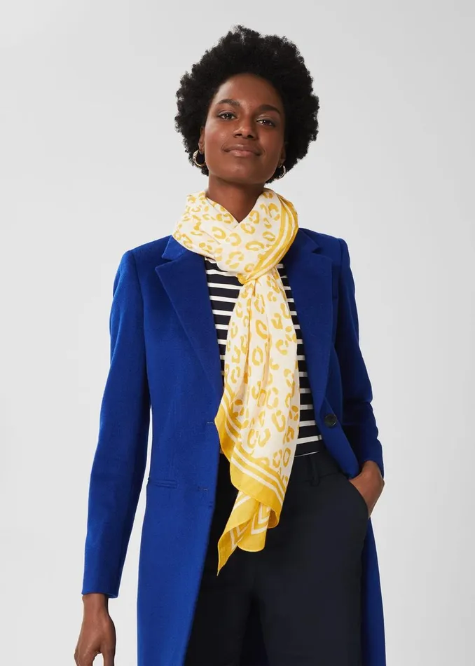 Womens Carlene Scarf Mustard Multi Hobbs Scarves On Sale