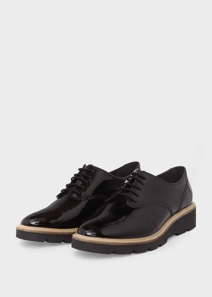 Womens Chelsey Leather Flat Shoes Black Hobbs Flats and Pumps On Sale