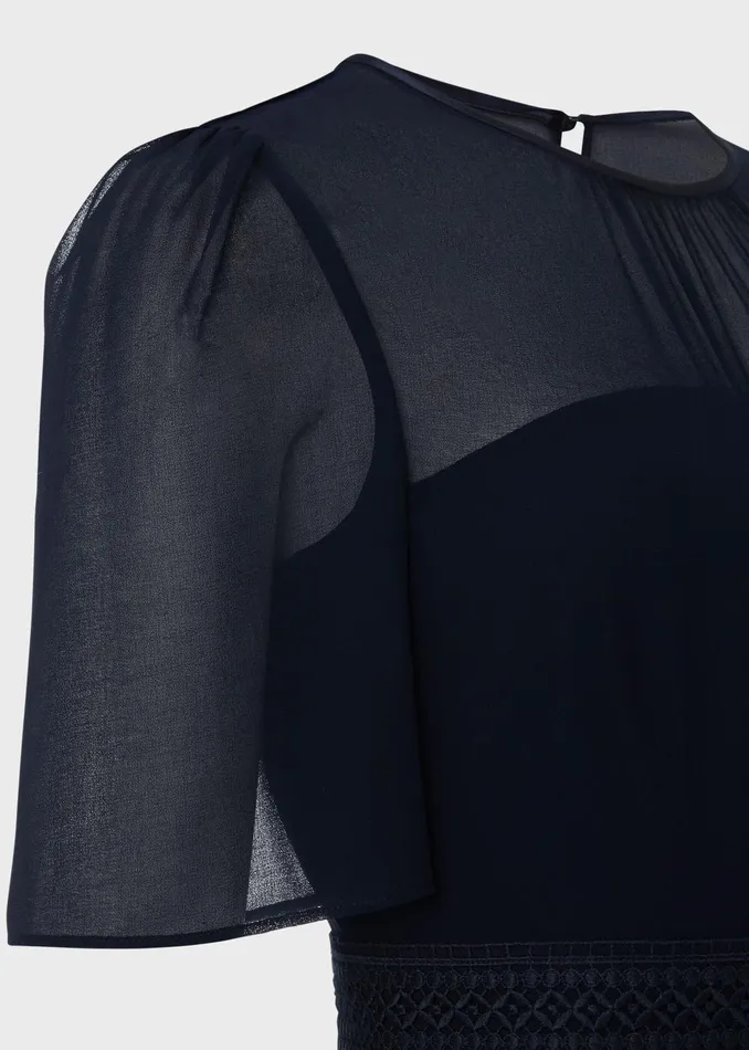 Womens Cressida Fit and Flare Dress Navy Hobbs Dresses On Sale